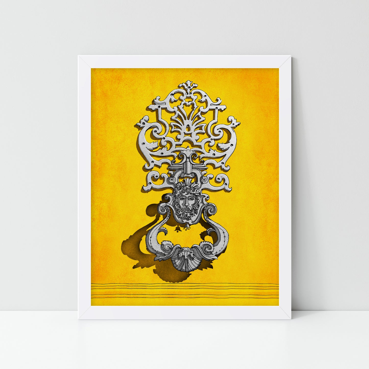 Old door handle - Framed Art Print