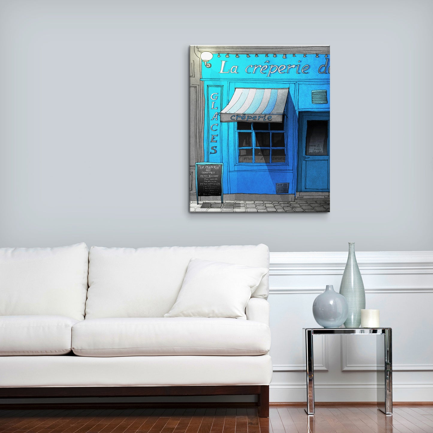 Closing time (blue) - Canvas Art Print