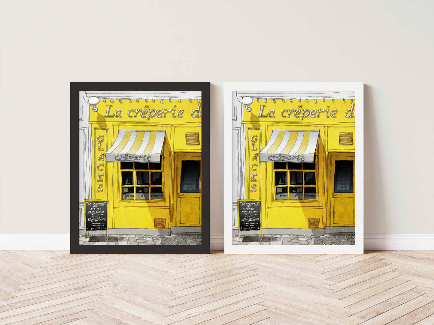 La Creperie (yellow) - Framed Art Print