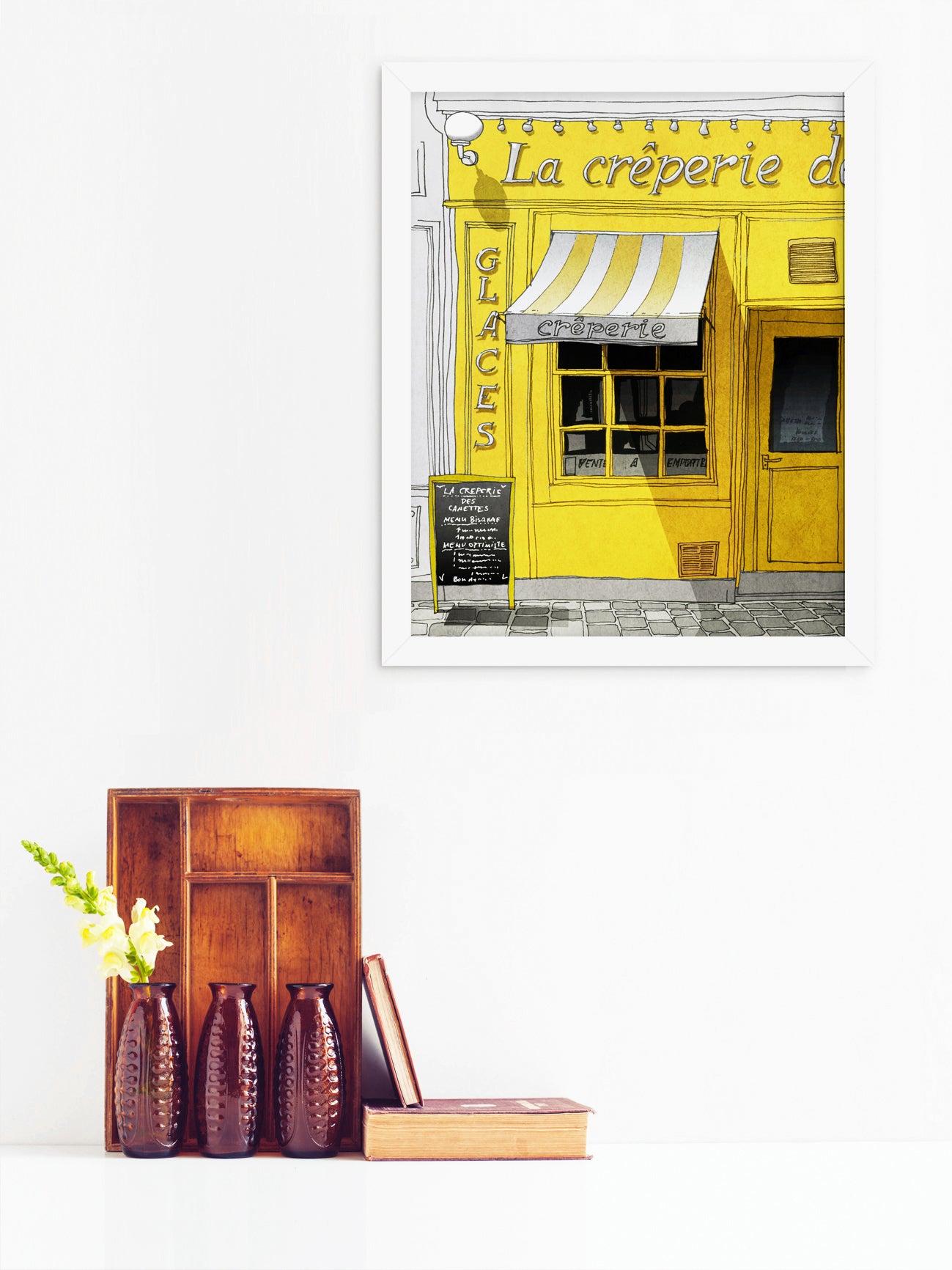 La Creperie (yellow) - Framed Art Print