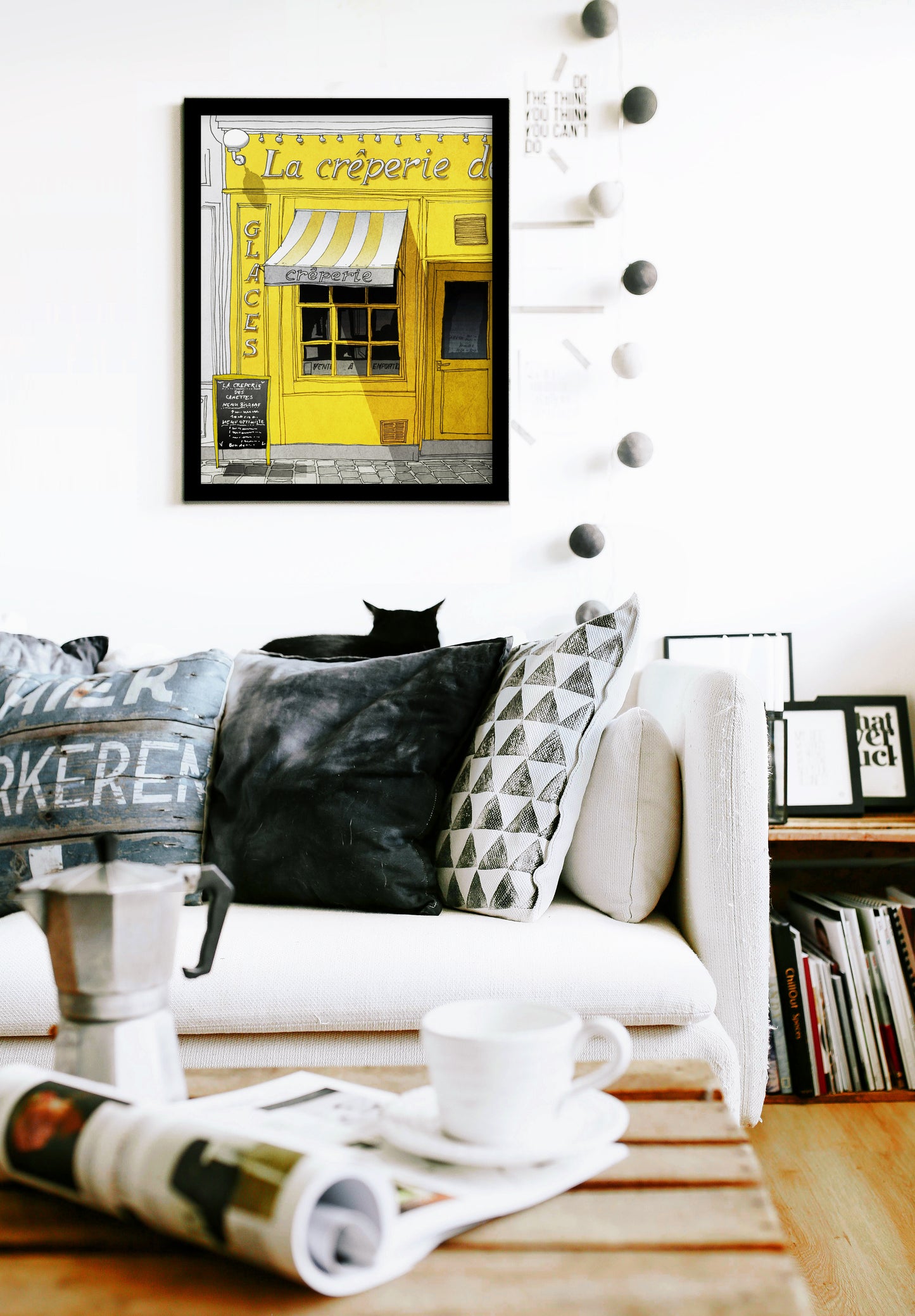 La Creperie (yellow) - Framed Art Print