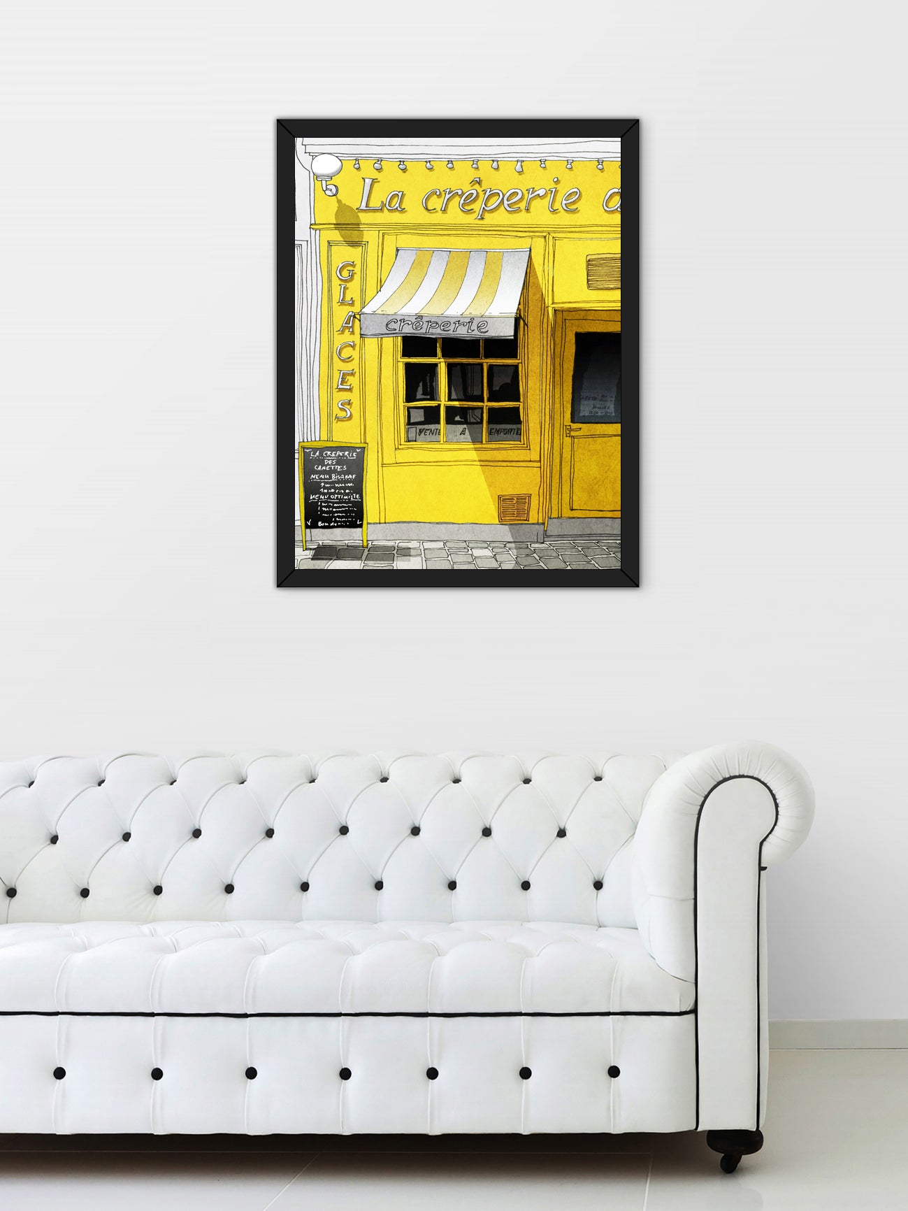 La Creperie (yellow) - Framed Art Print