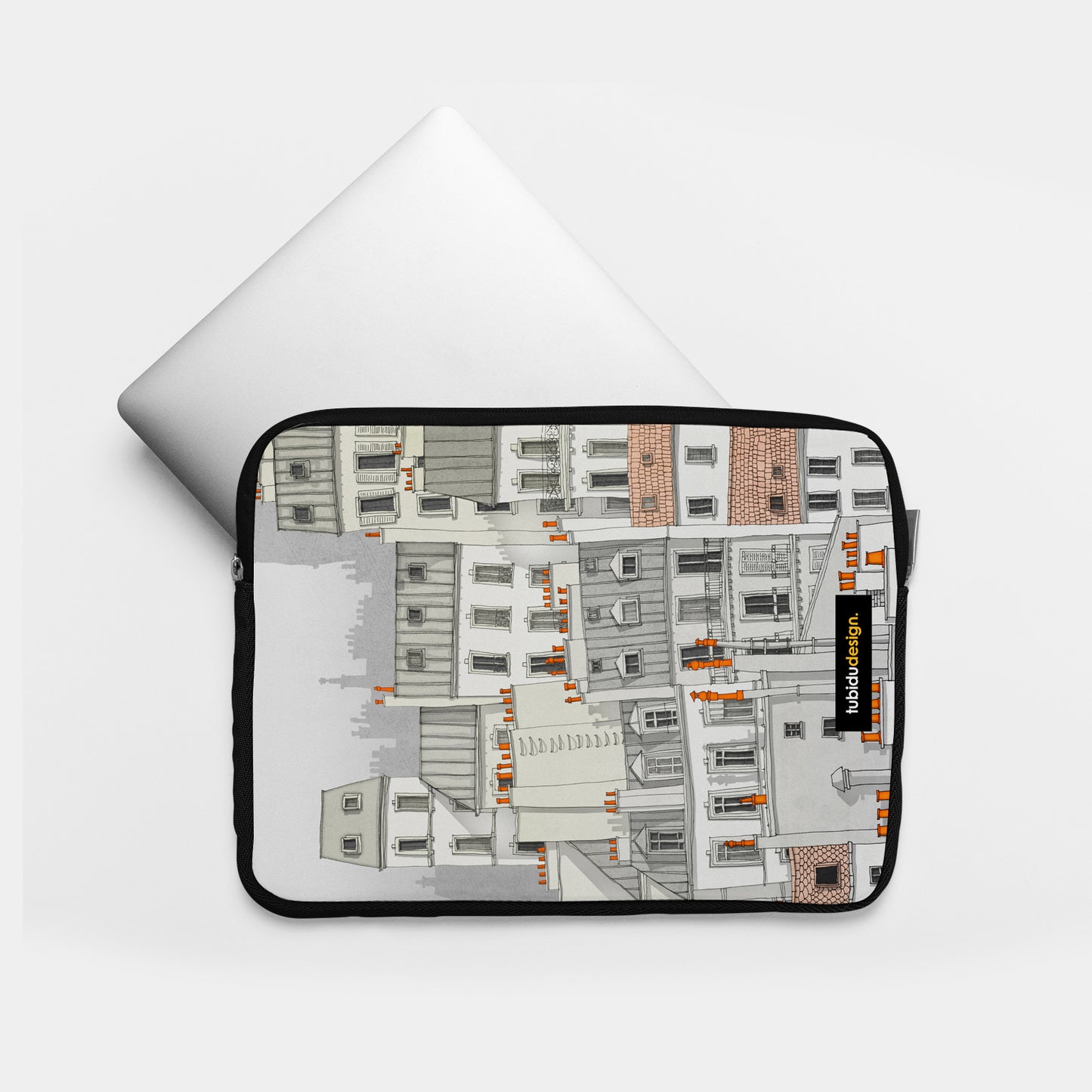 Paris Montmartre (white) - Illustrated Laptop Sleeve