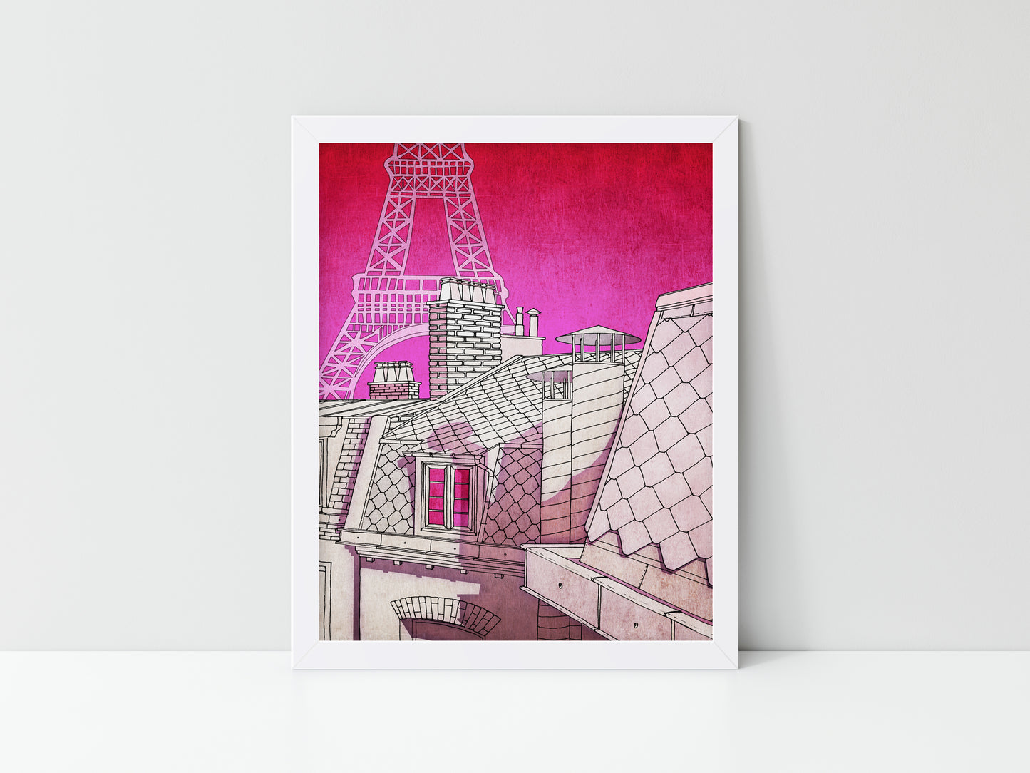 Paris rooftops - Framed Art Print