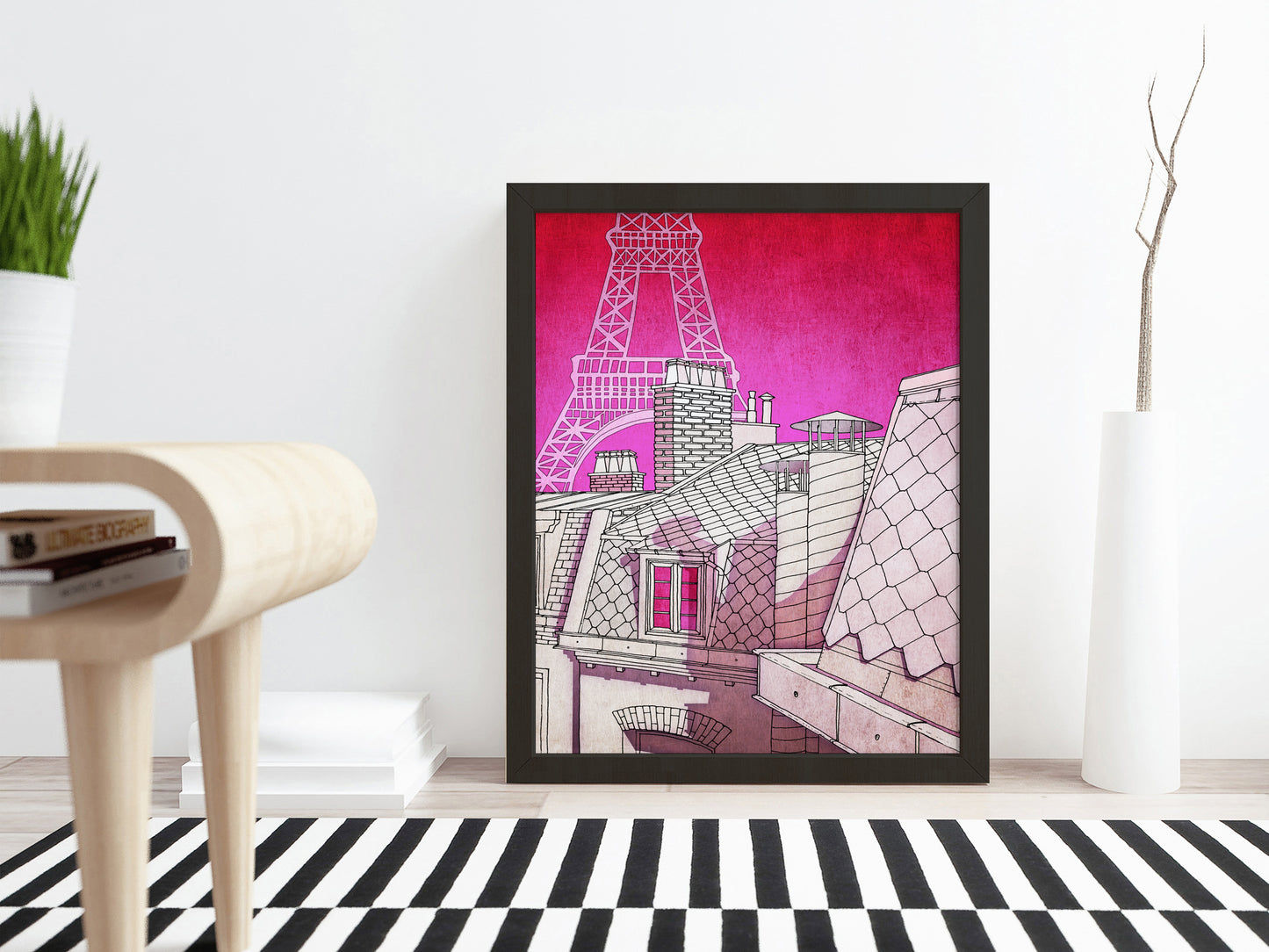 Paris rooftops - Framed Art Print