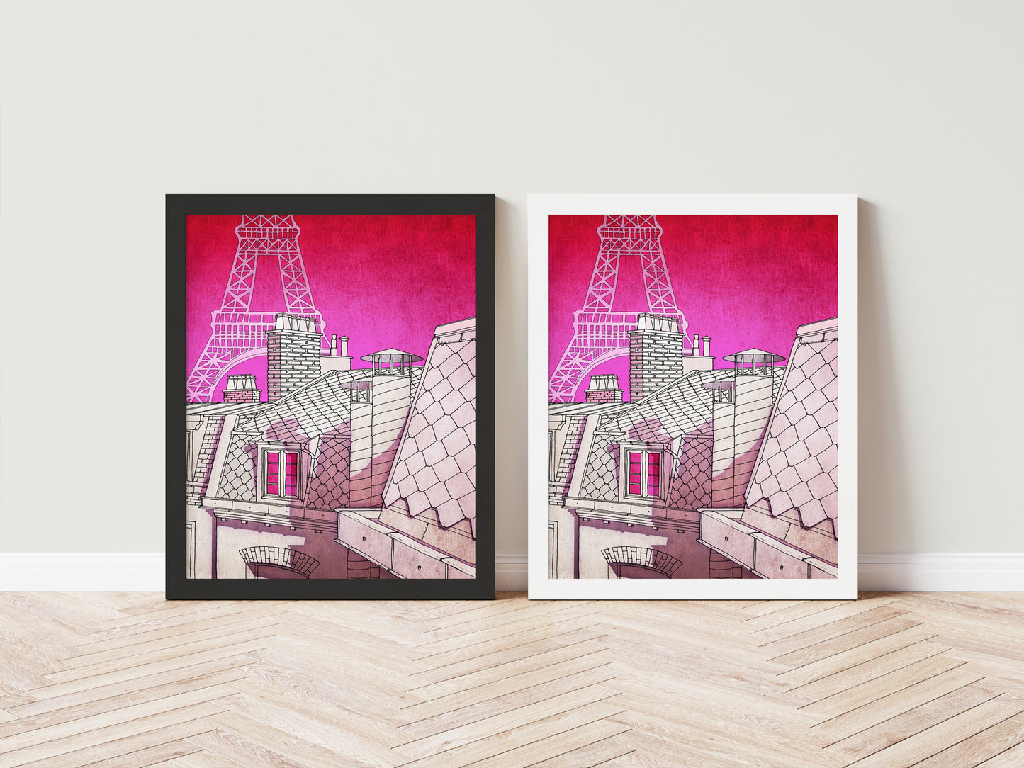 Paris rooftops - Framed Art Print