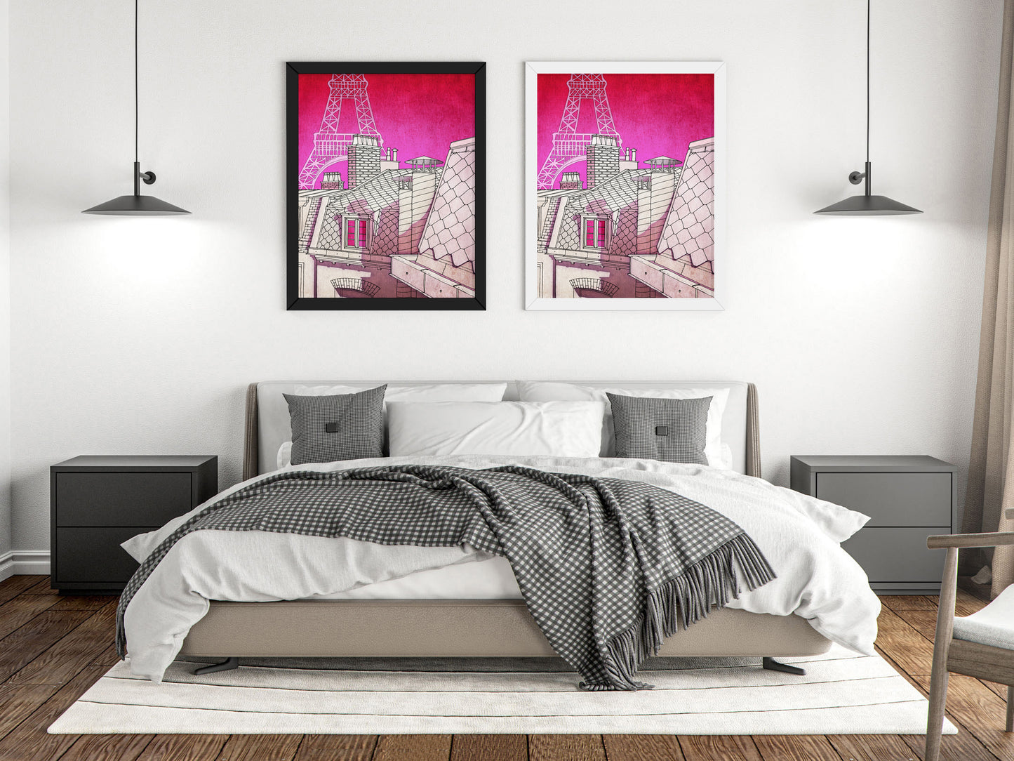 Paris rooftops - Framed Art Print