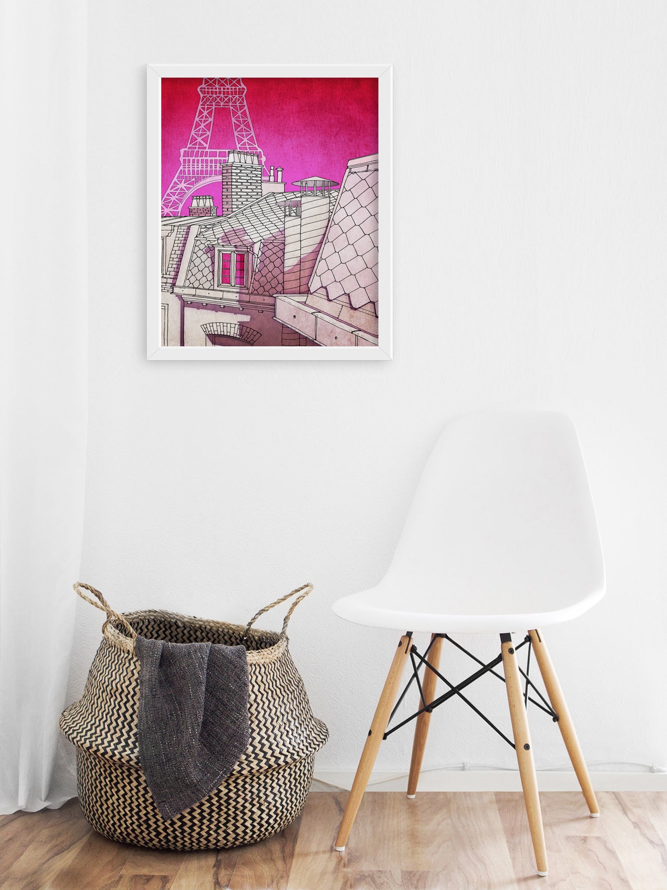 Paris rooftops - Framed Art Print