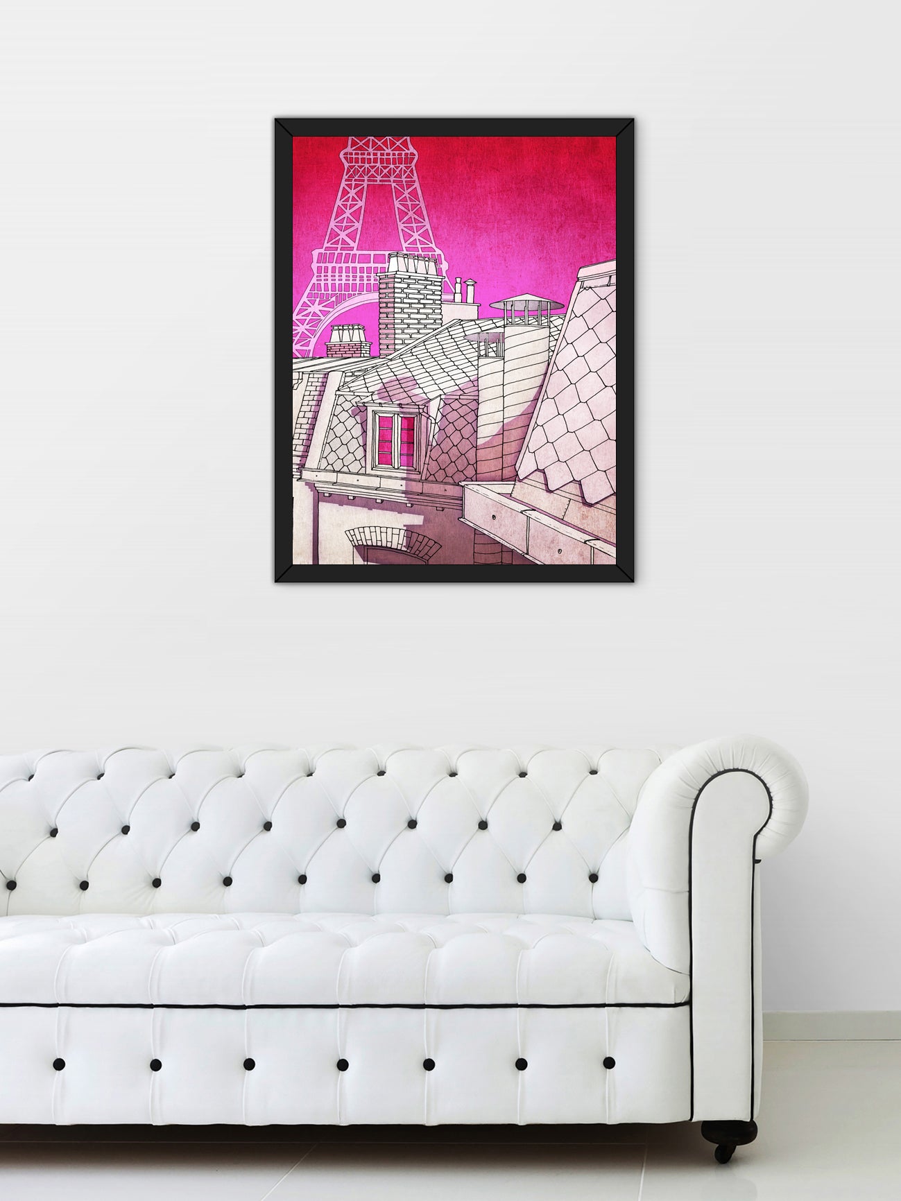 Paris rooftops - Framed Art Print