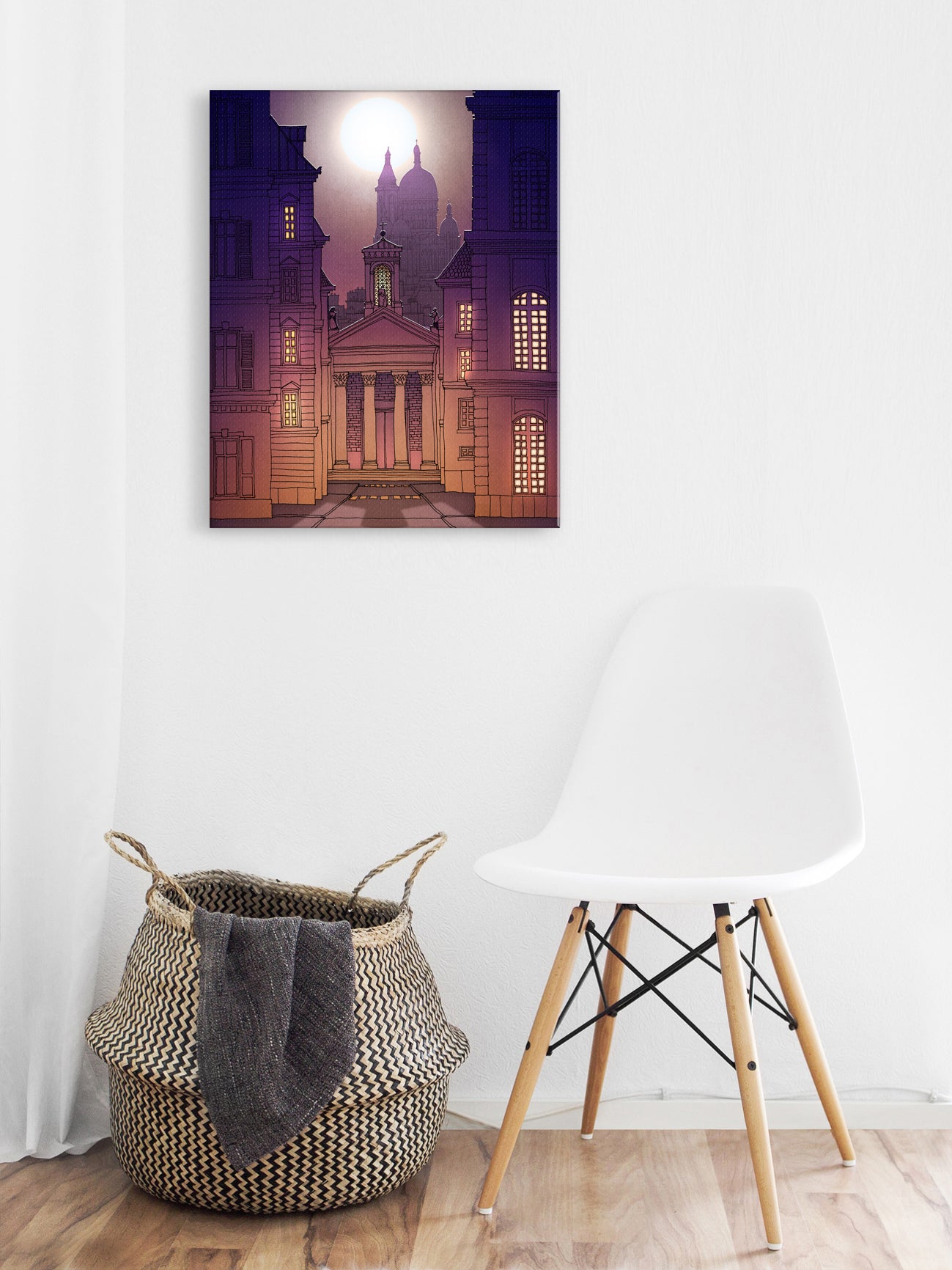 Sacre Coeur (deep purple) - Canvas Art Print