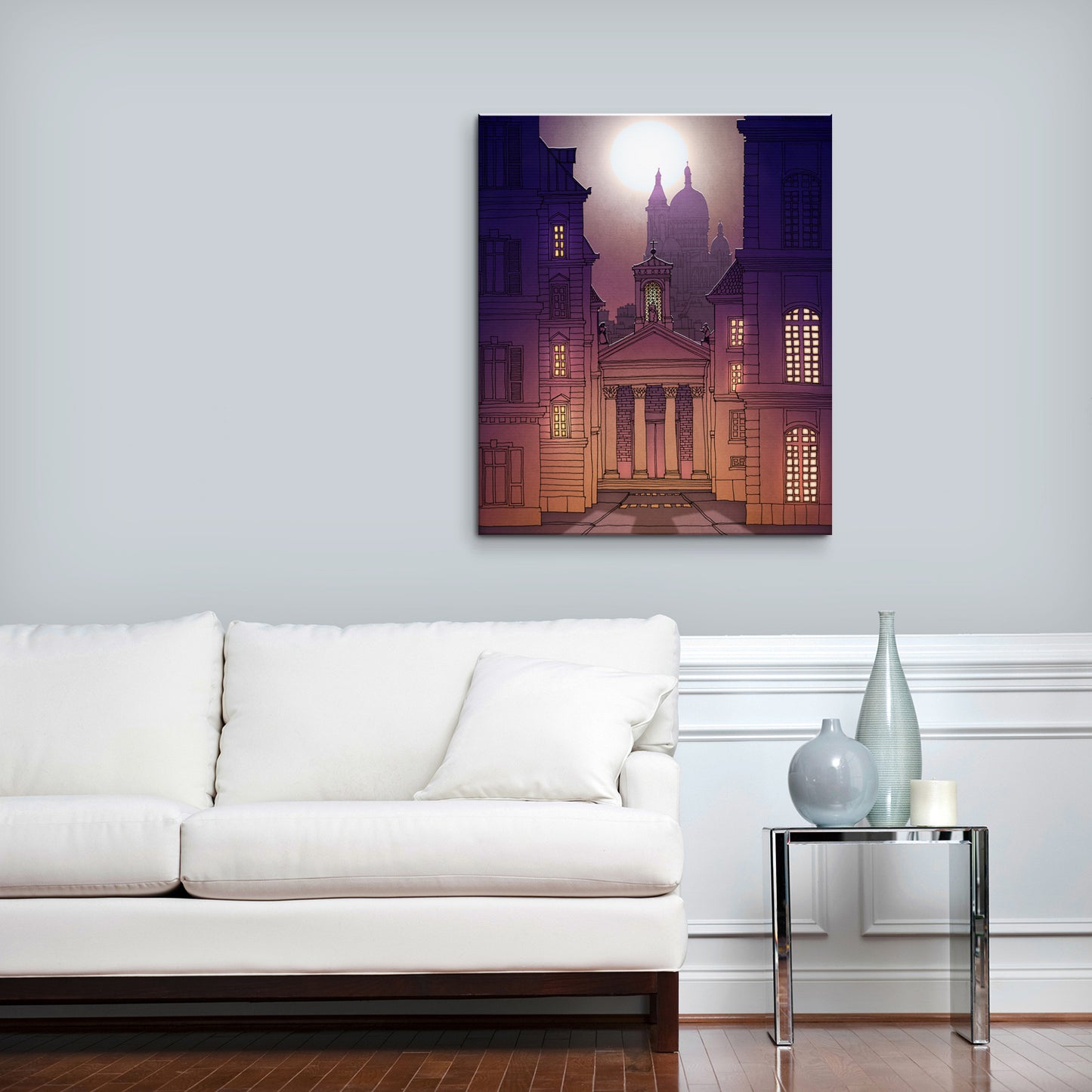 Sacre Coeur (deep purple) - Canvas Art Print