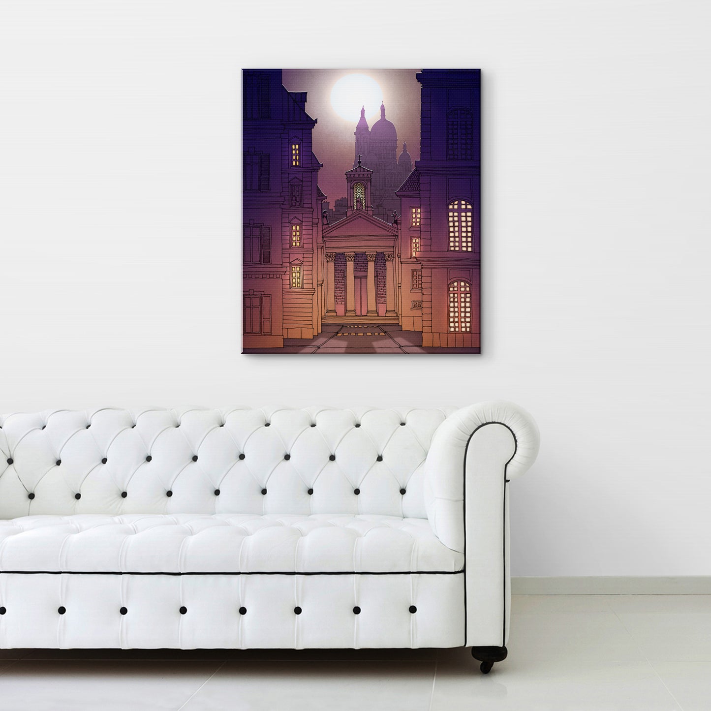 Sacre Coeur (deep purple) - Canvas Art Print