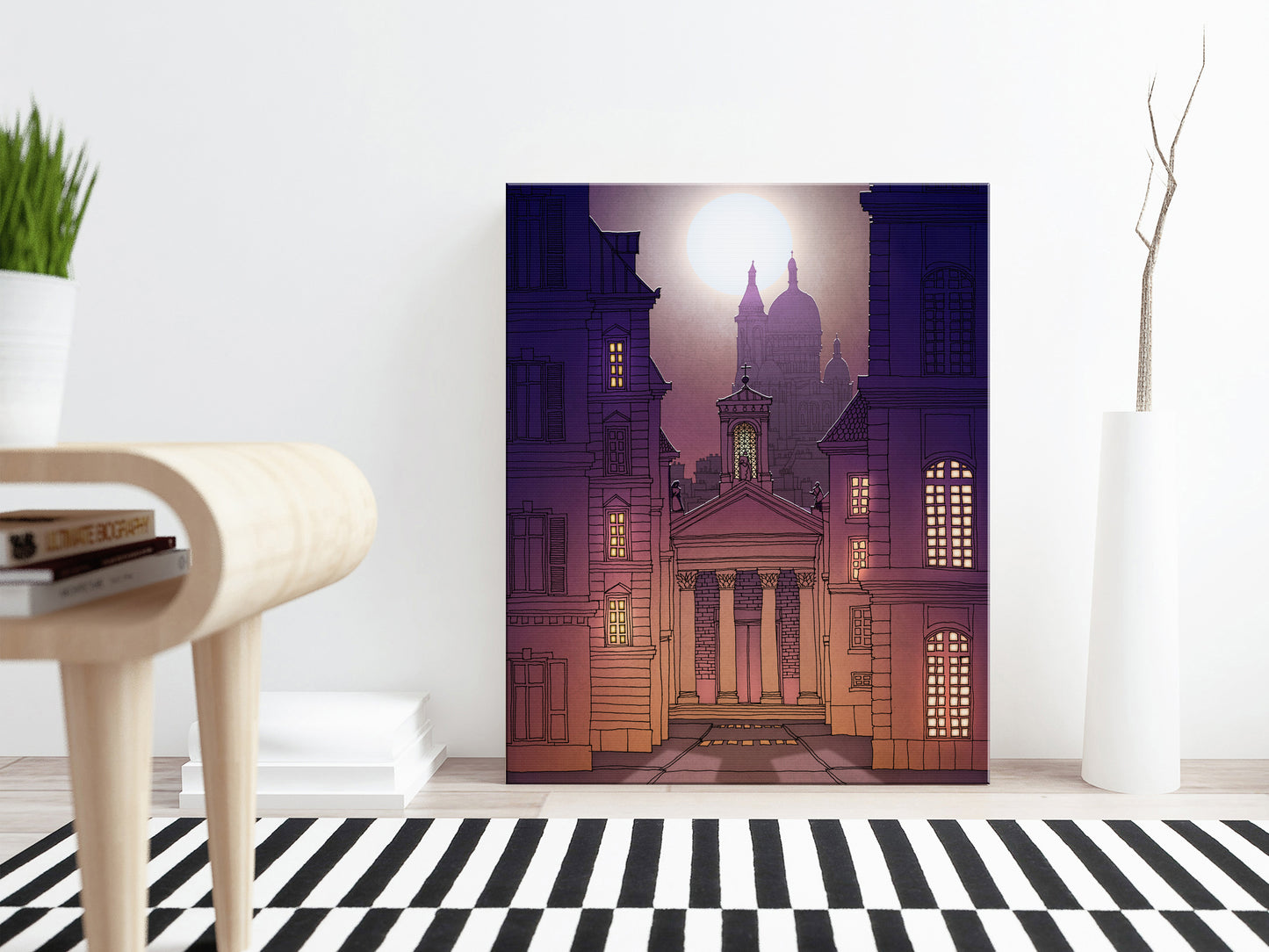 Sacre Coeur (deep purple) - Canvas Art Print