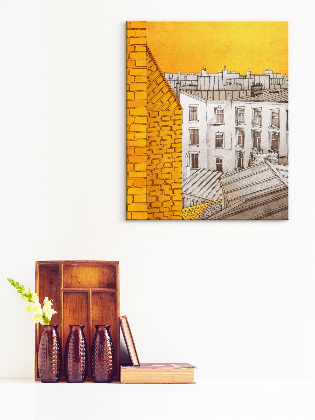 Sunny day in Paris - Canvas Art Print