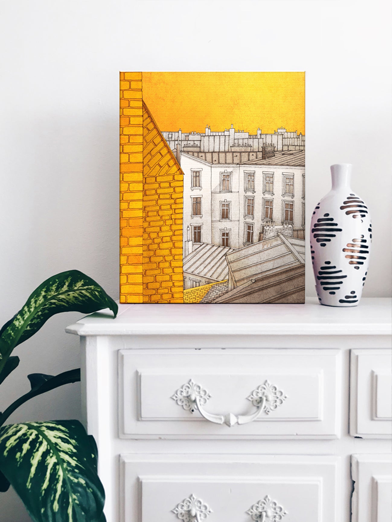 Sunny day in Paris - Canvas Art Print