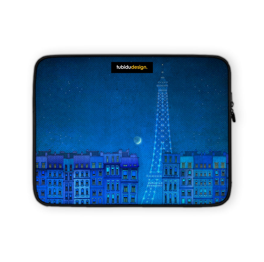 The lights of the Eiffel tower - Illustrated Laptop Sleeve