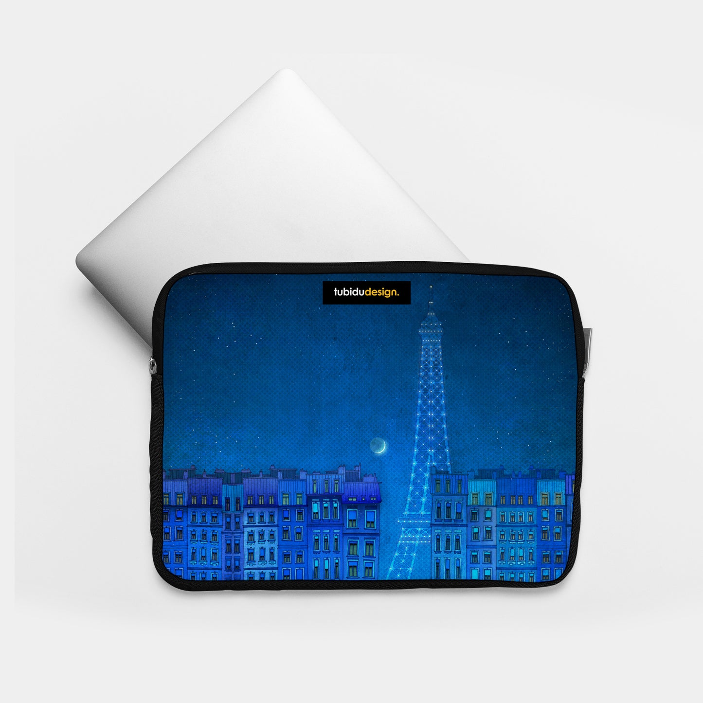 The lights of the Eiffel tower - Illustrated Laptop Sleeve