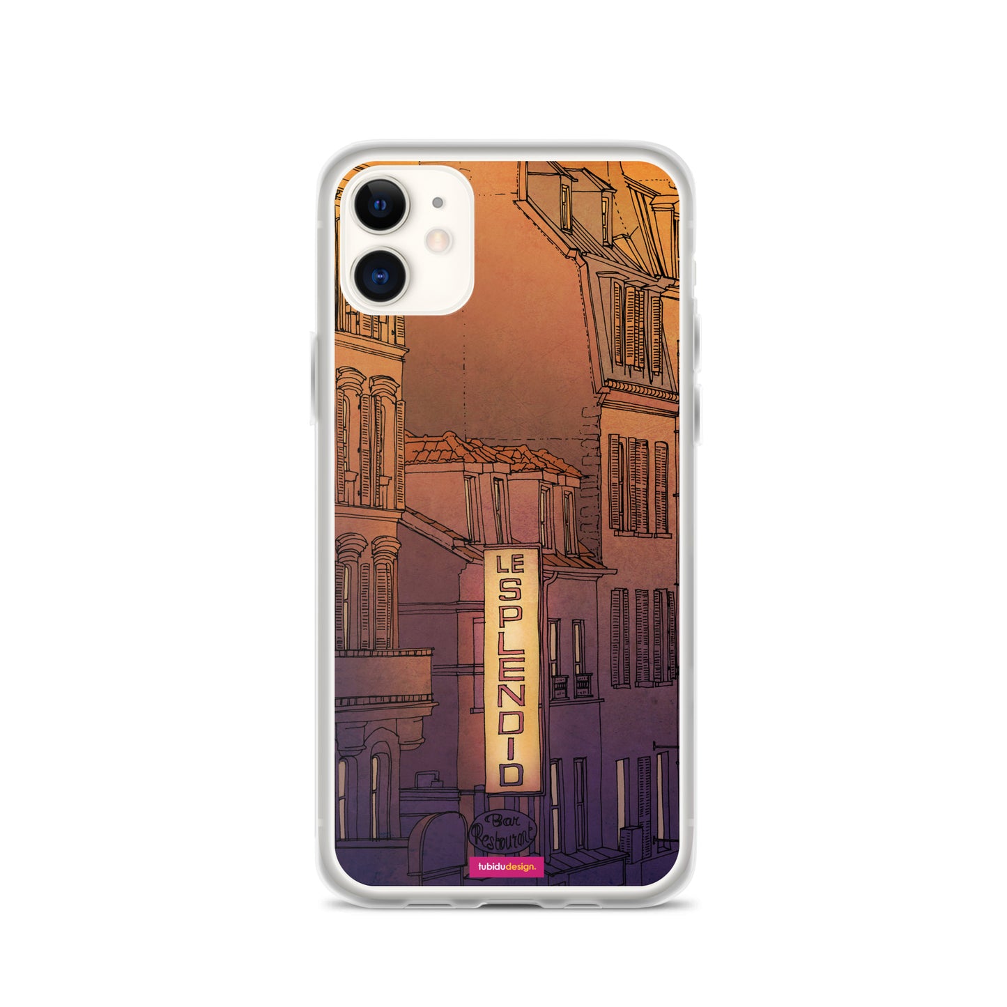 Good morning Paris (light purple) - Illustrated iPhone Case