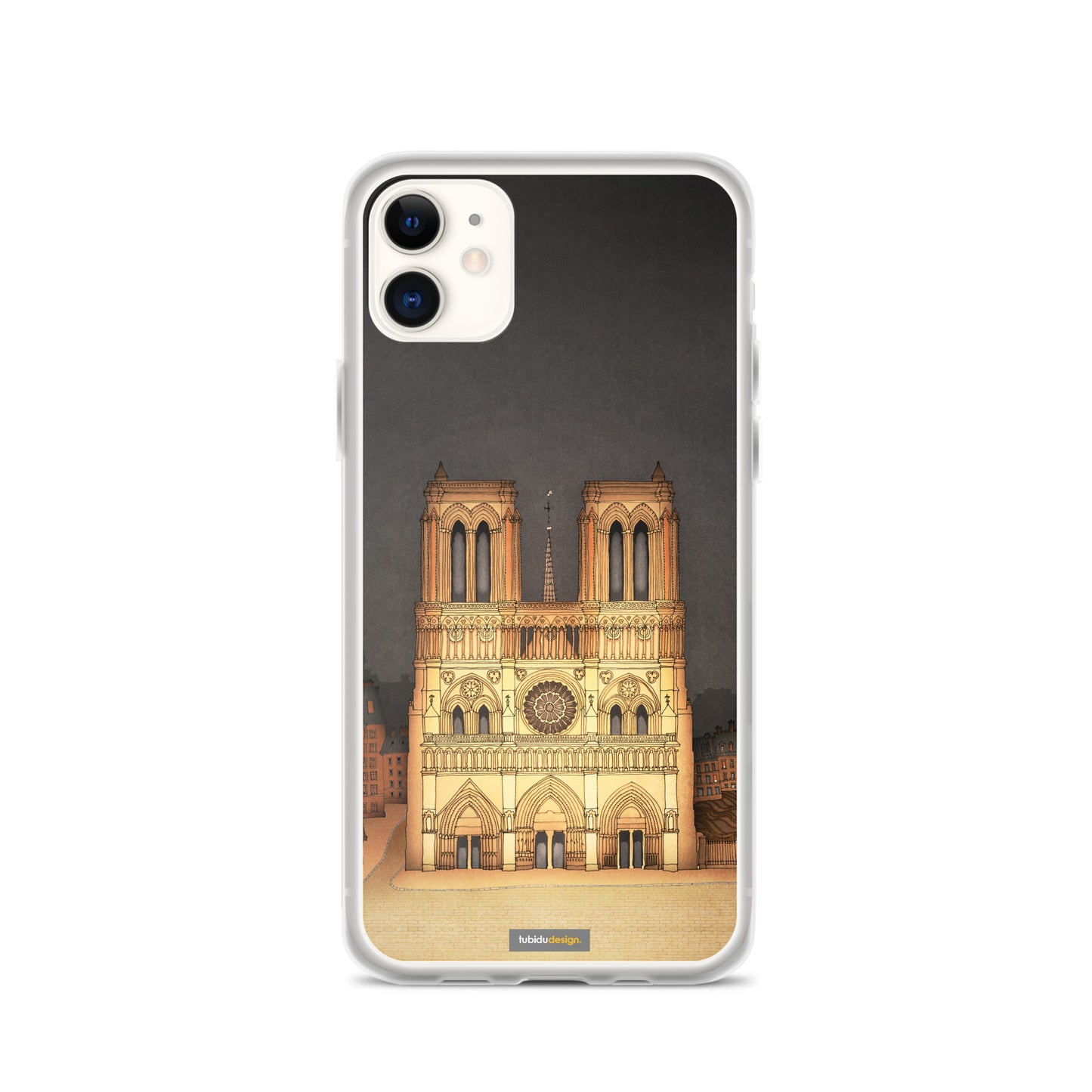 The Notre Dame in Paris - Illustrated iPhone Case