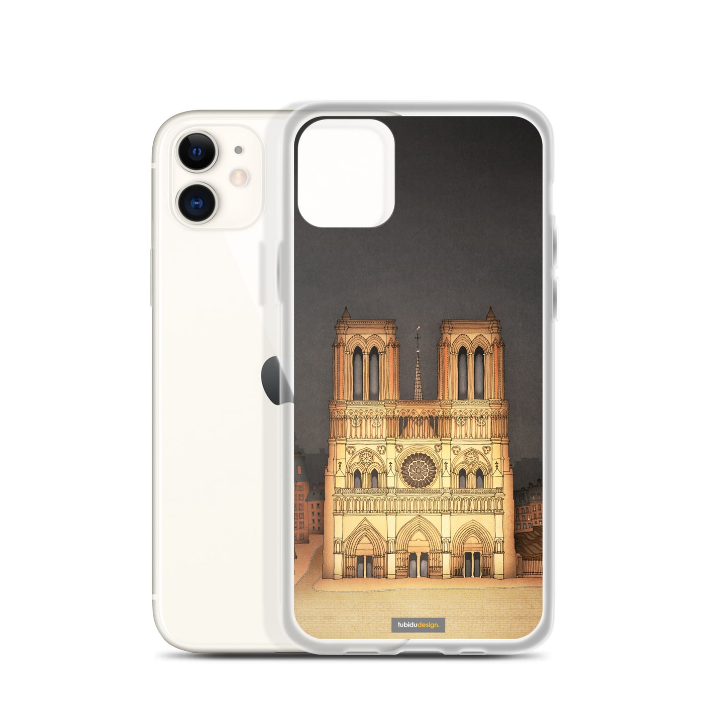 The Notre Dame in Paris - Illustrated iPhone Case