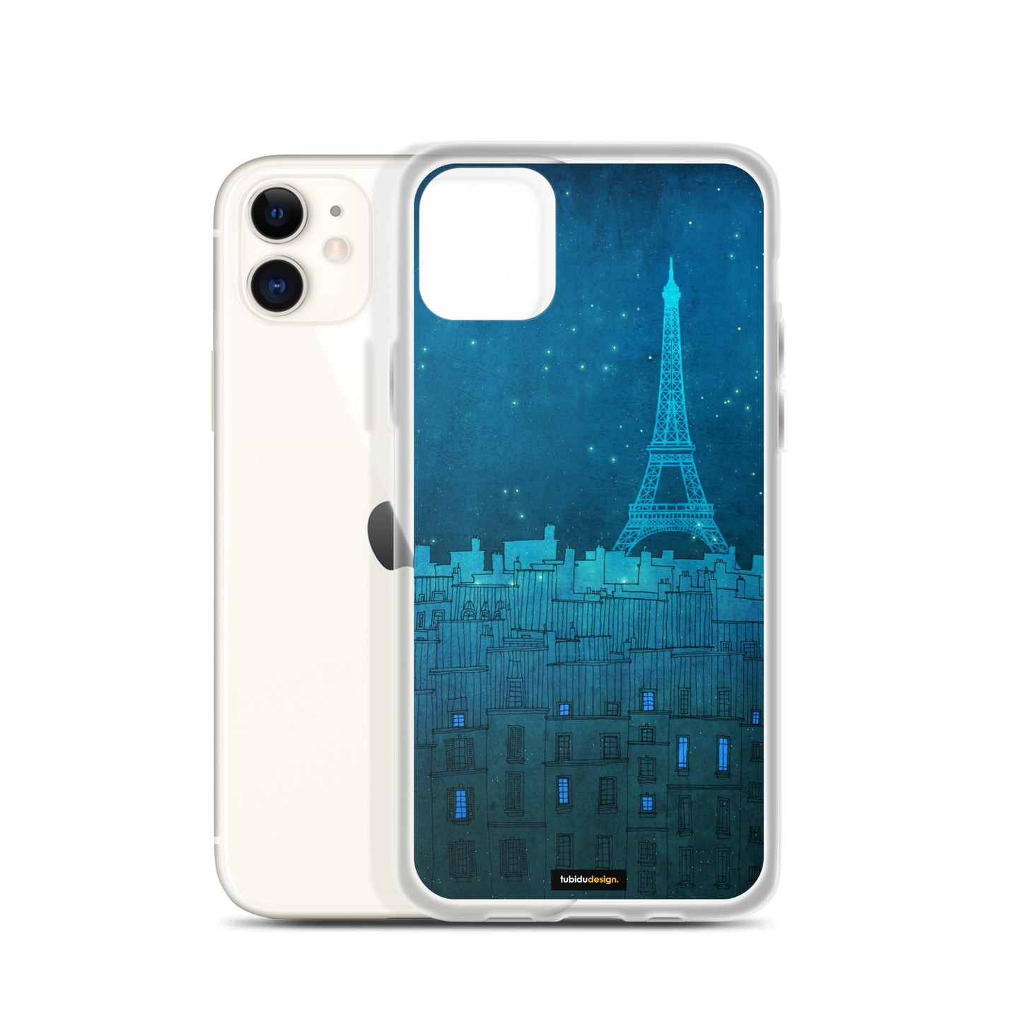 The Eiffel tower in Paris - Illustrated iPhone Case