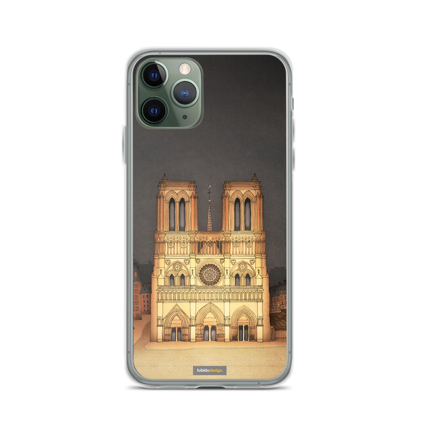 The Notre Dame in Paris - Illustrated iPhone Case