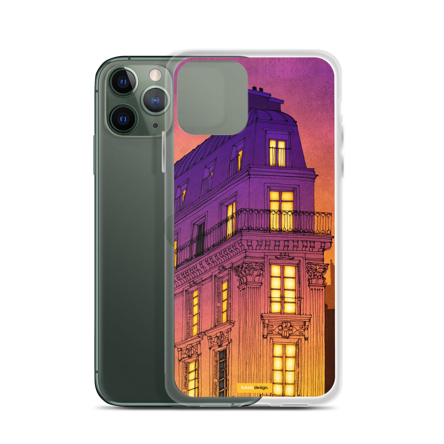 Bouleward de Magenta - Illustrated iPhone Case