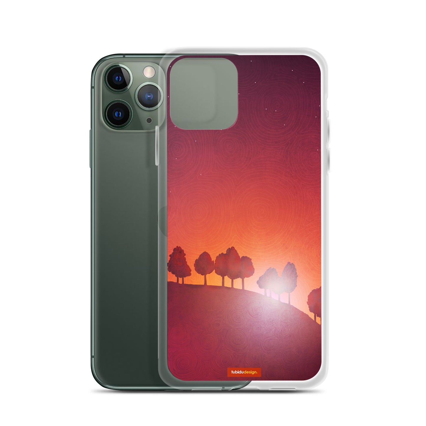 First streak of dawn (red) - Illustrated iPhone Case