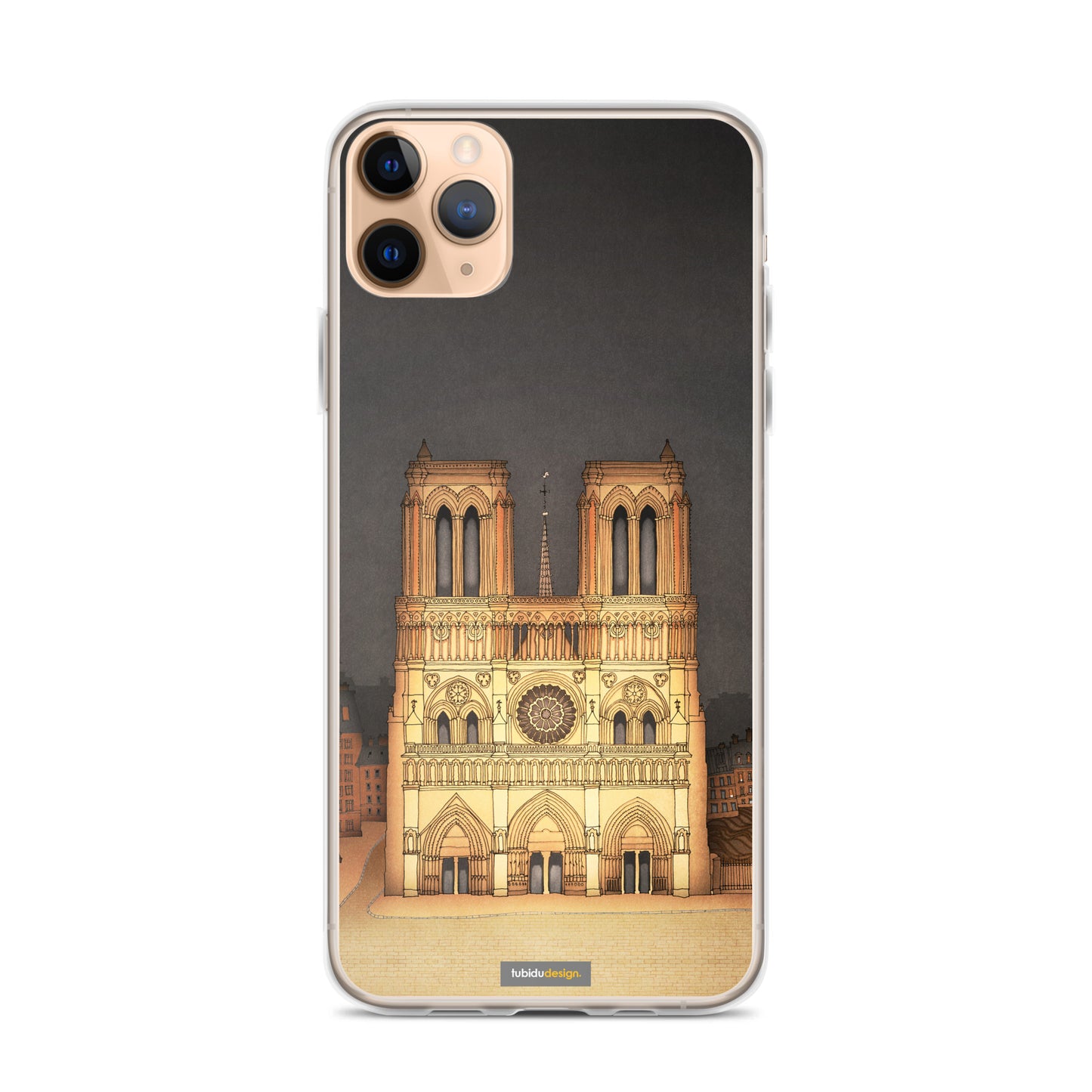 The Notre Dame in Paris - Illustrated iPhone Case