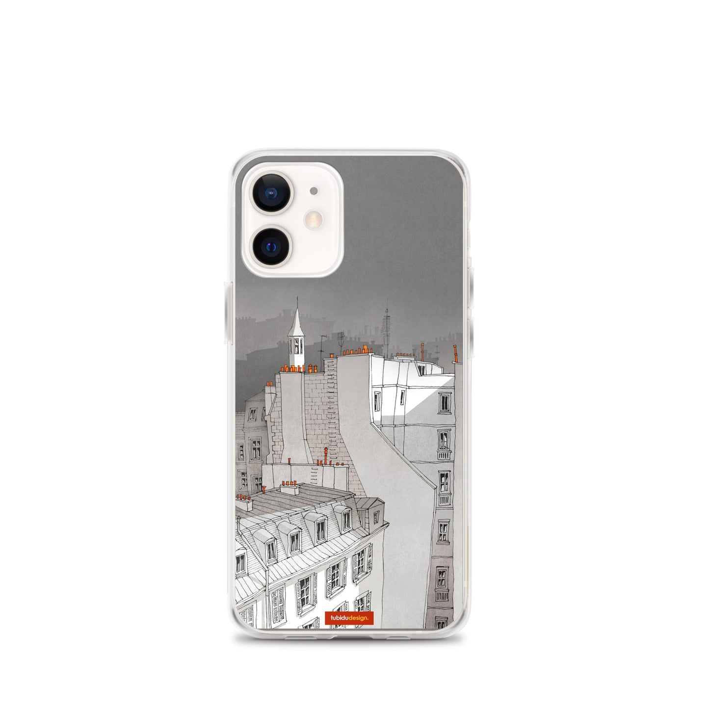 In an old house in Paris (black and white) - Illustrated iPhone Case