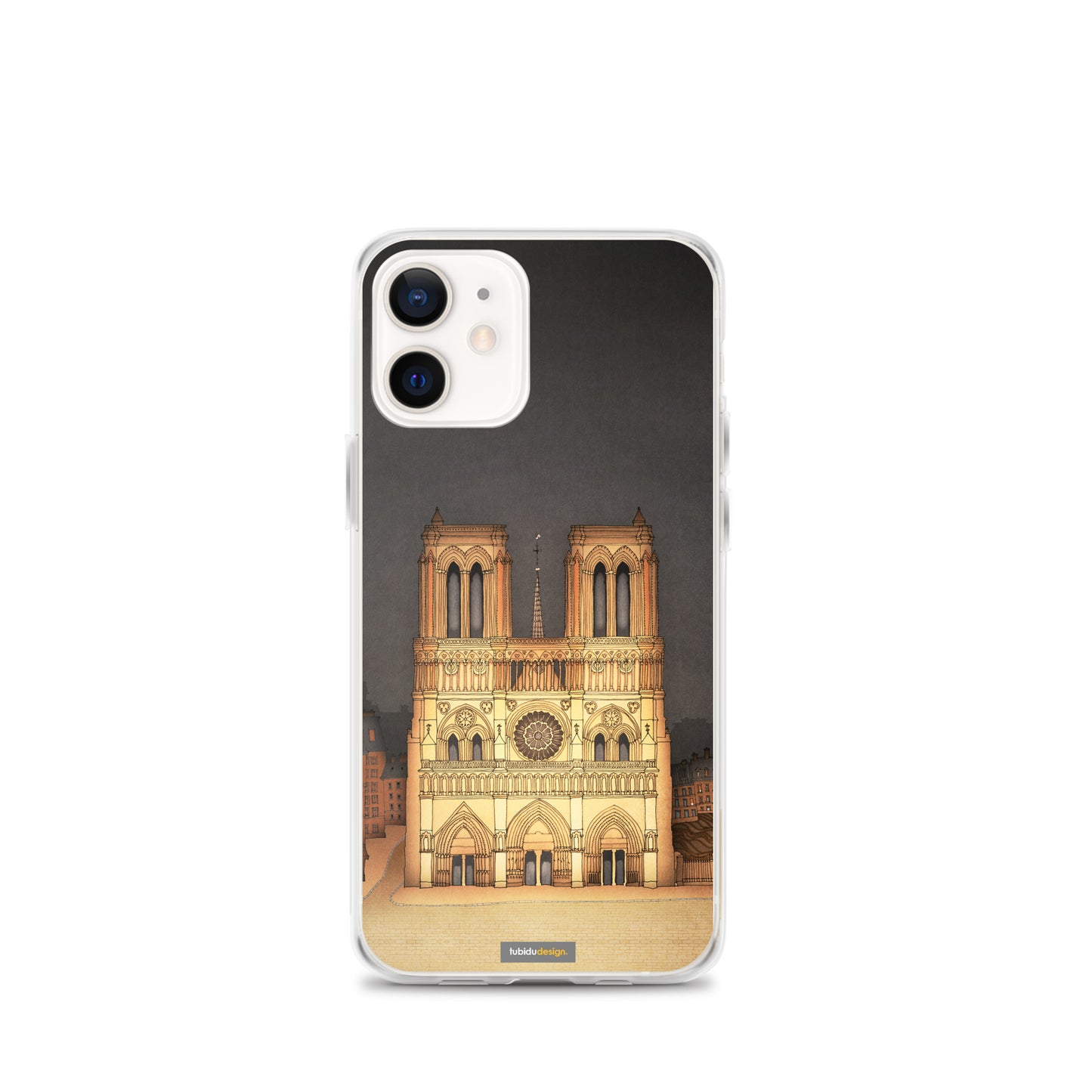 The Notre Dame in Paris - Illustrated iPhone Case