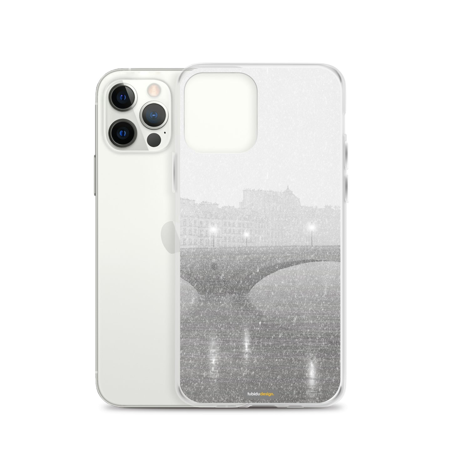 Ile Saint Louis (grey) - Illustrated iPhone Case