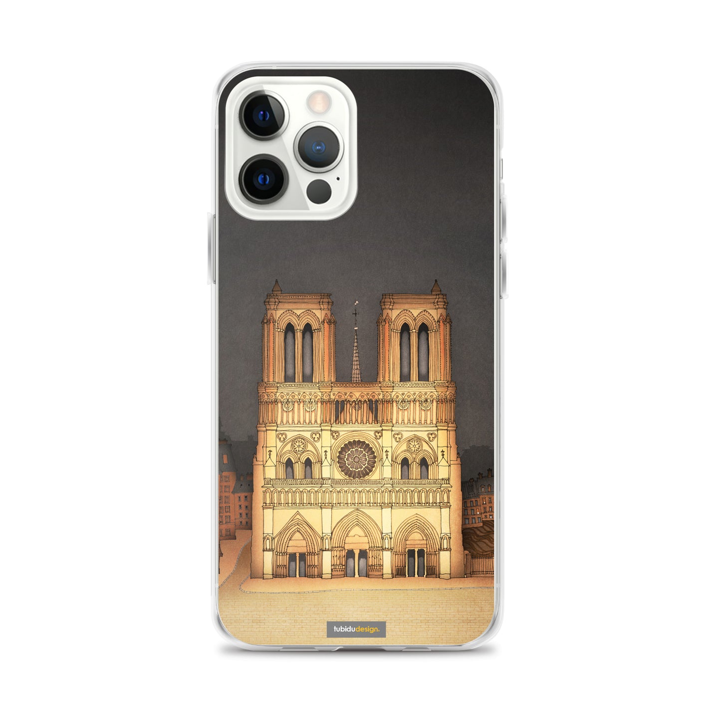 The Notre Dame in Paris - Illustrated iPhone Case