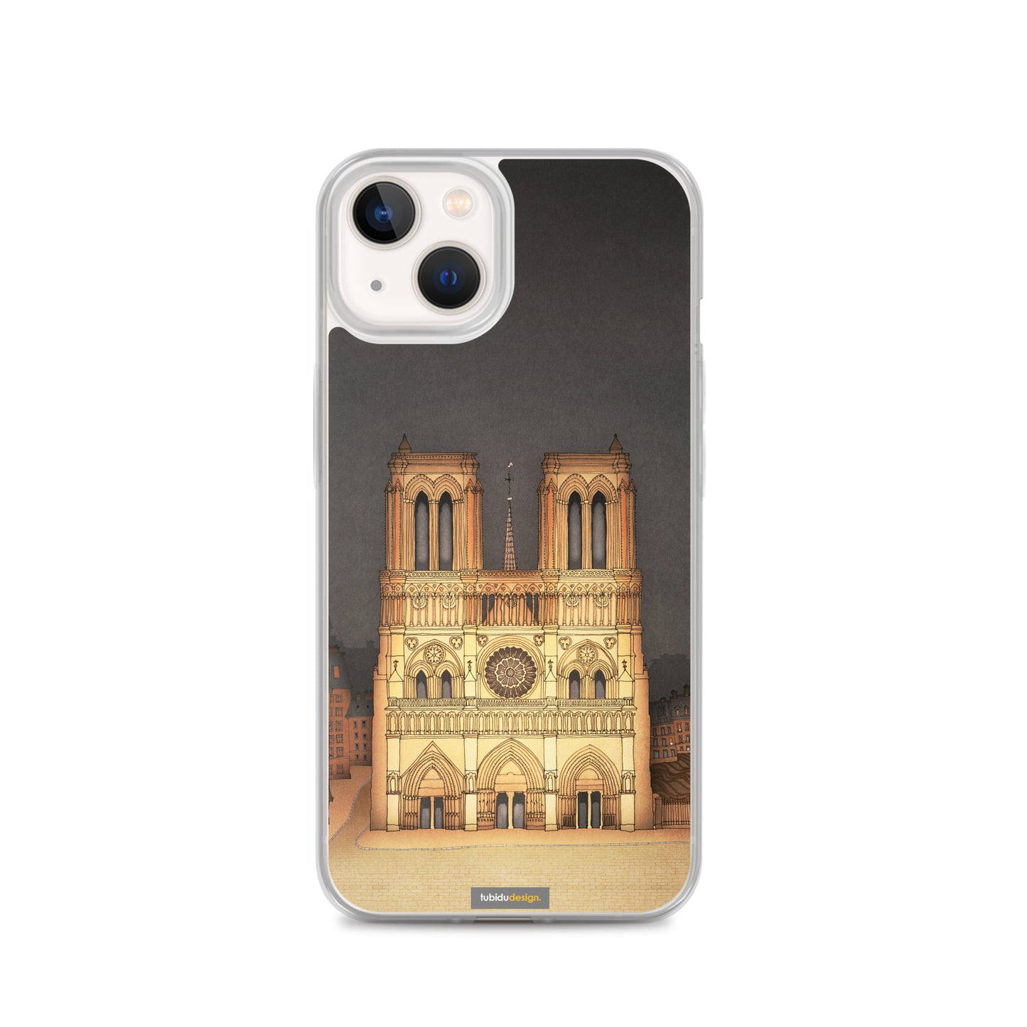 The Notre Dame in Paris - Illustrated iPhone Case