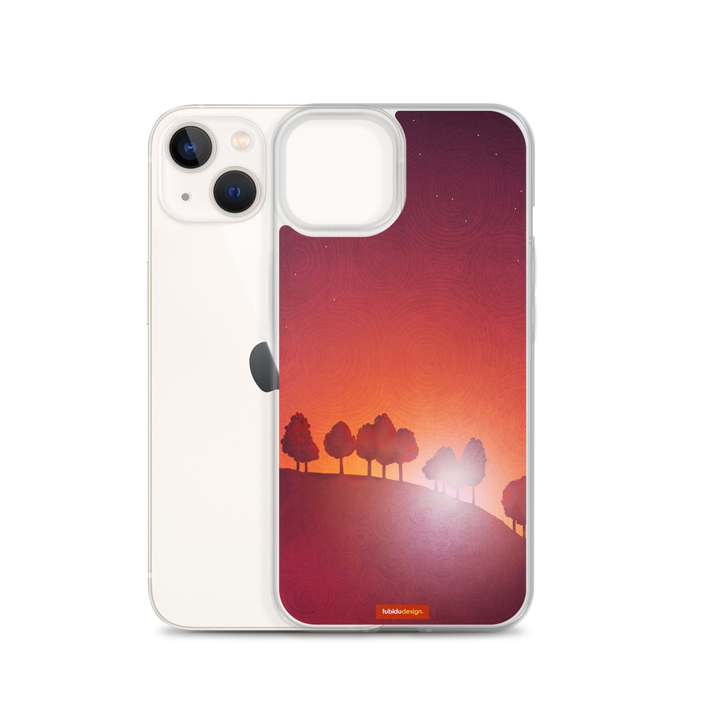 First streak of dawn (red) - Illustrated iPhone Case