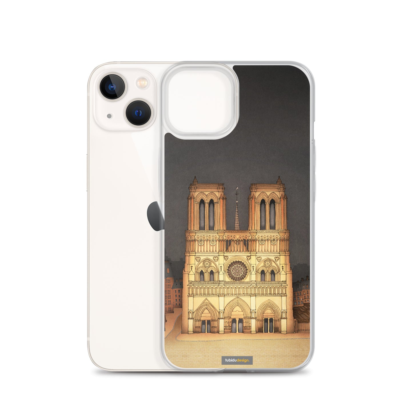 The Notre Dame in Paris - Illustrated iPhone Case