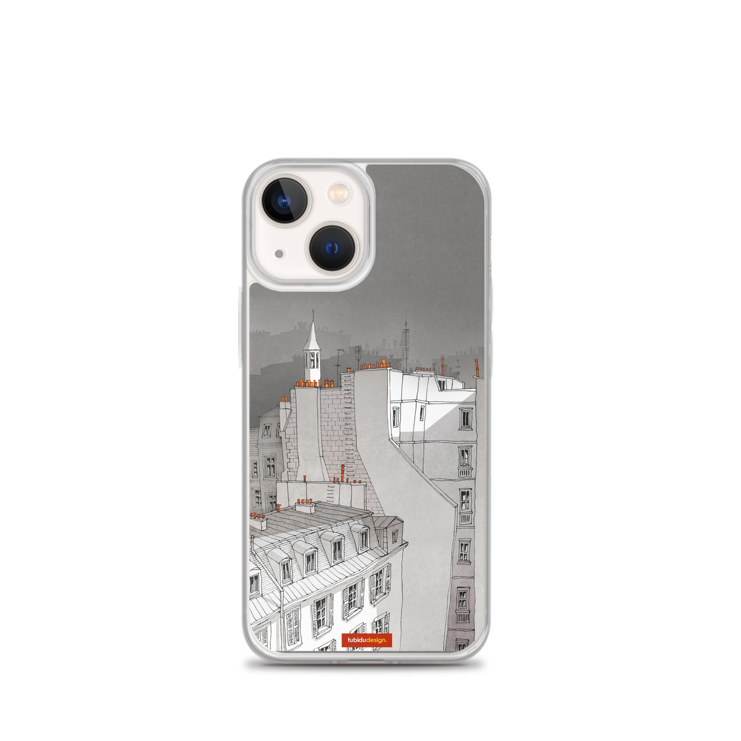 In an old house in Paris (black and white) - Illustrated iPhone Case