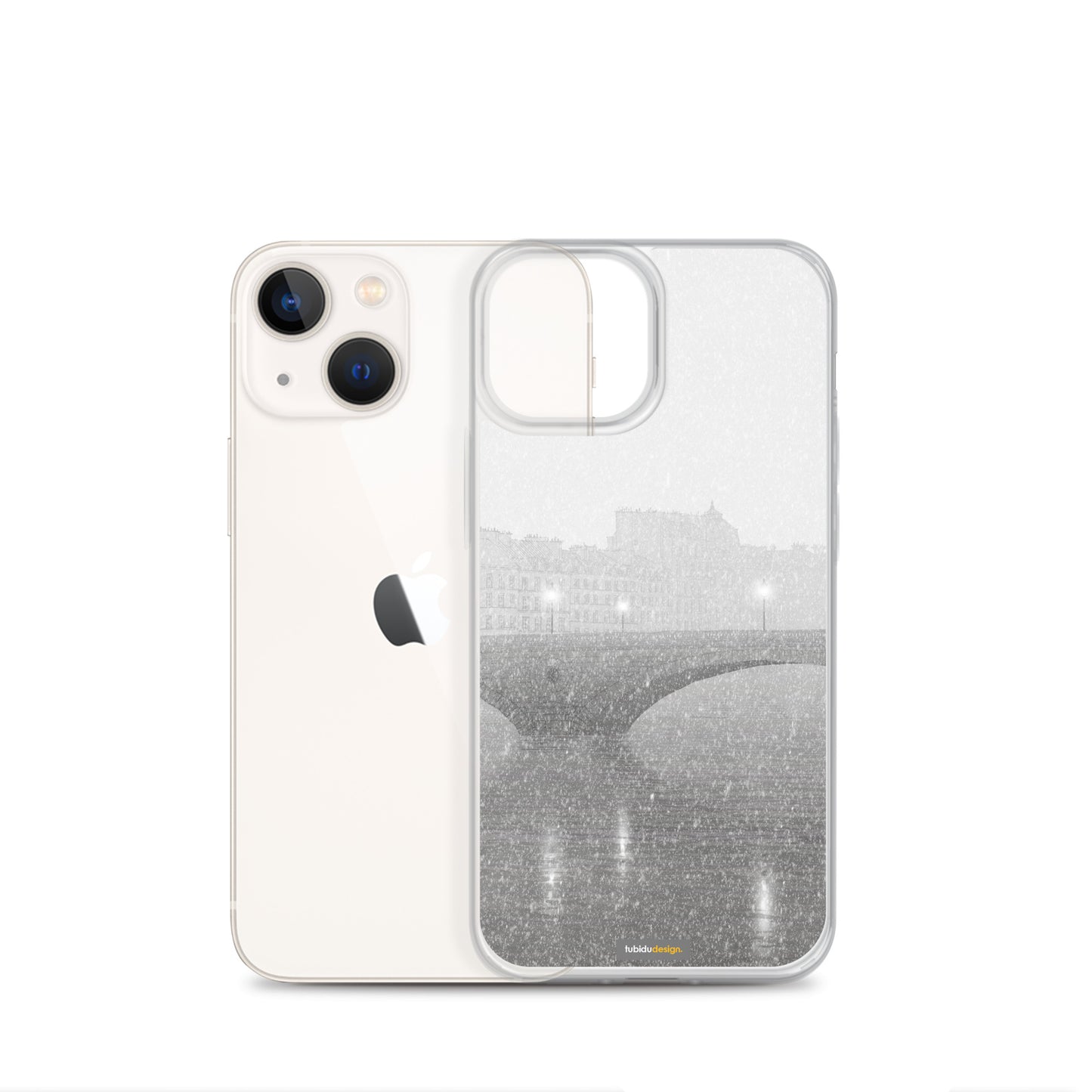 Ile Saint Louis (grey) - Illustrated iPhone Case