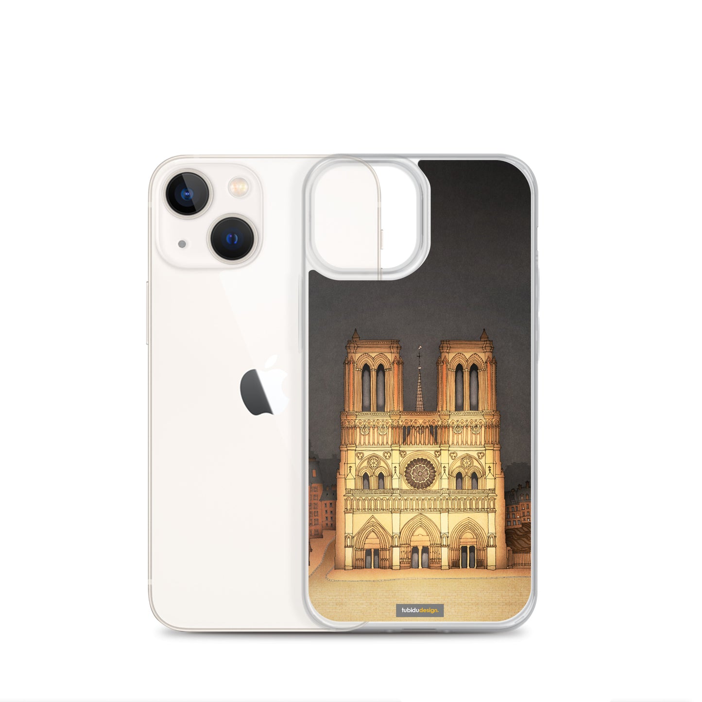 The Notre Dame in Paris - Illustrated iPhone Case