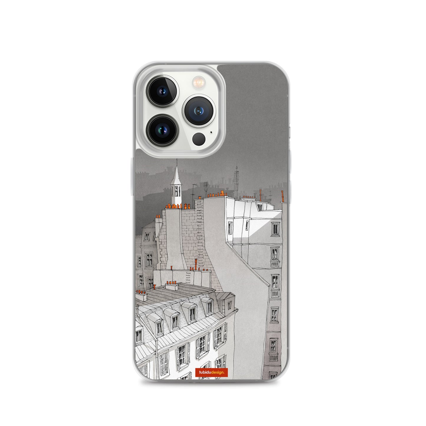 In an old house in Paris (black and white) - Illustrated iPhone Case