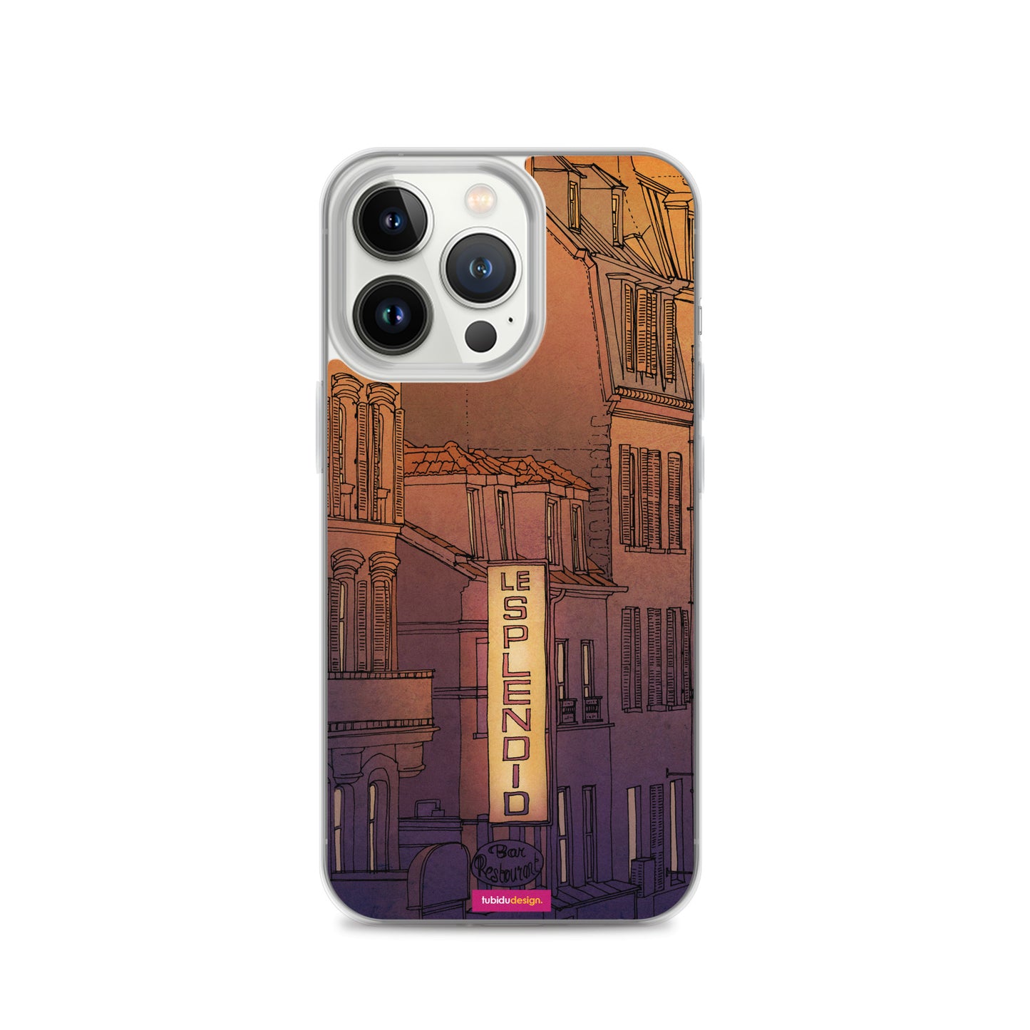 Good morning Paris (light purple) - Illustrated iPhone Case