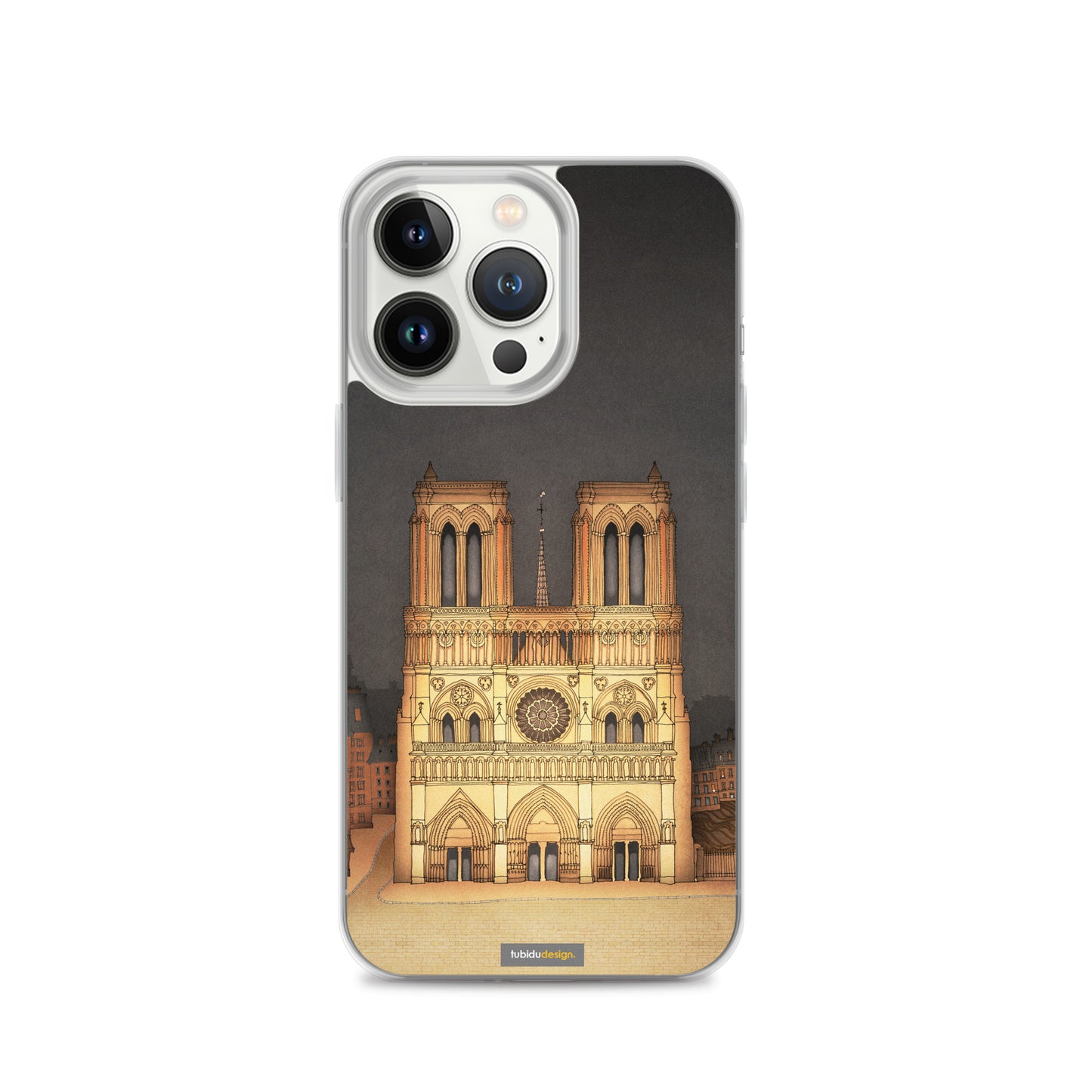 The Notre Dame in Paris - Illustrated iPhone Case