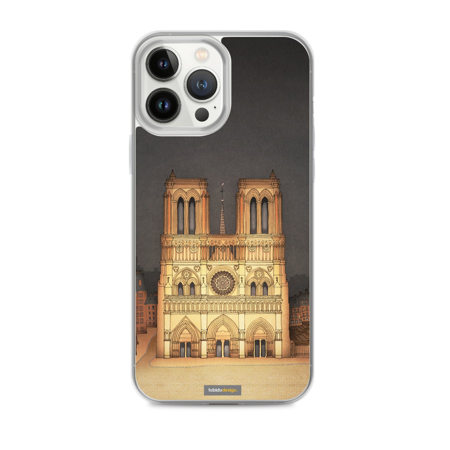 The Notre Dame in Paris - Illustrated iPhone Case