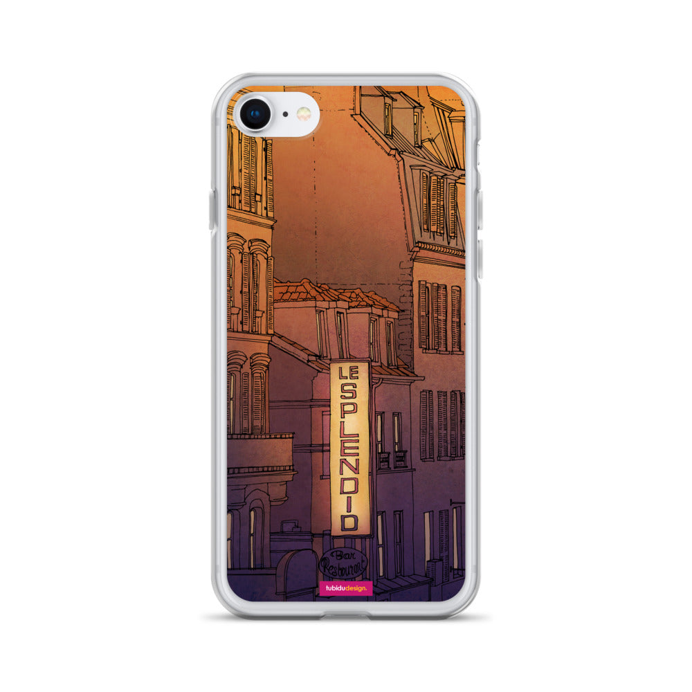 Good morning Paris (light purple) - Illustrated iPhone Case