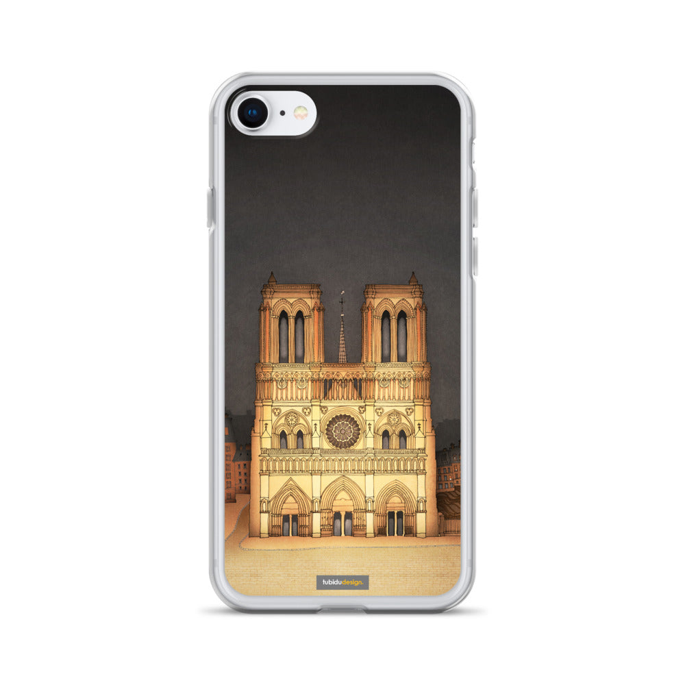 The Notre Dame in Paris - Illustrated iPhone Case