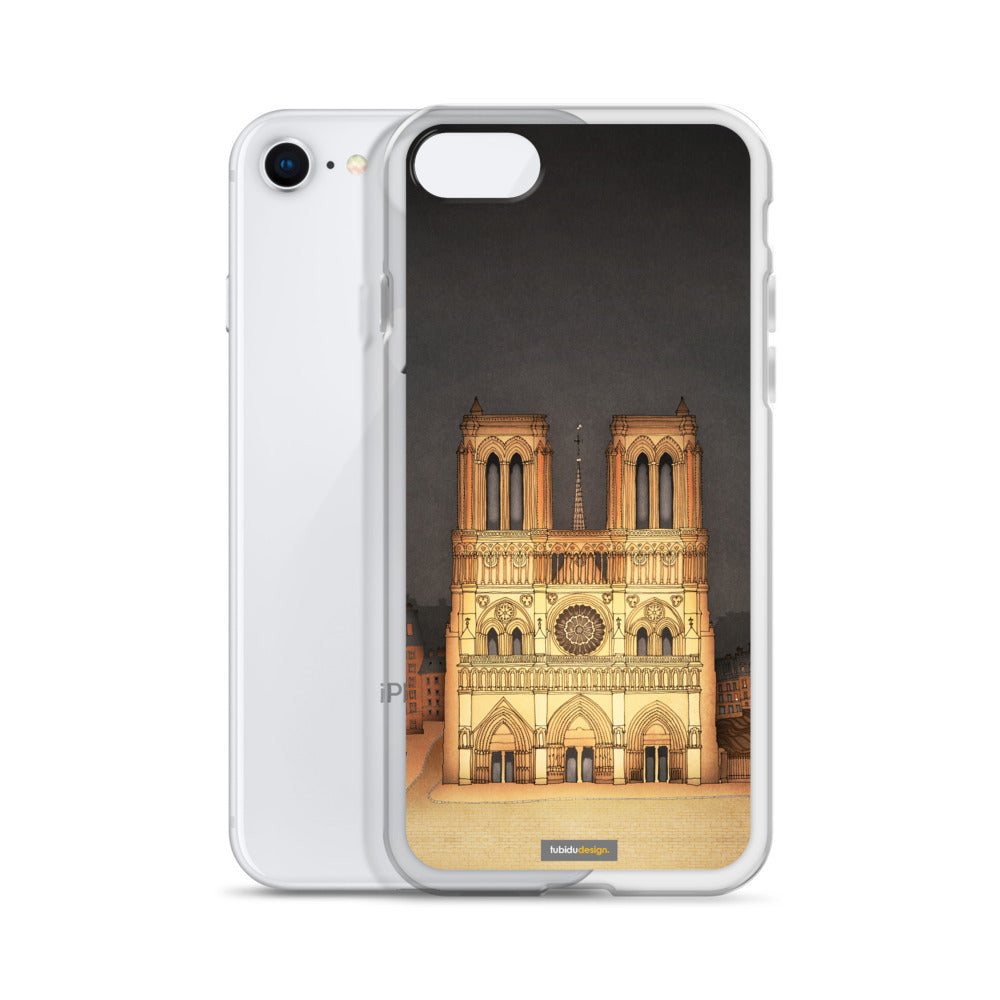 The Notre Dame in Paris - Illustrated iPhone Case