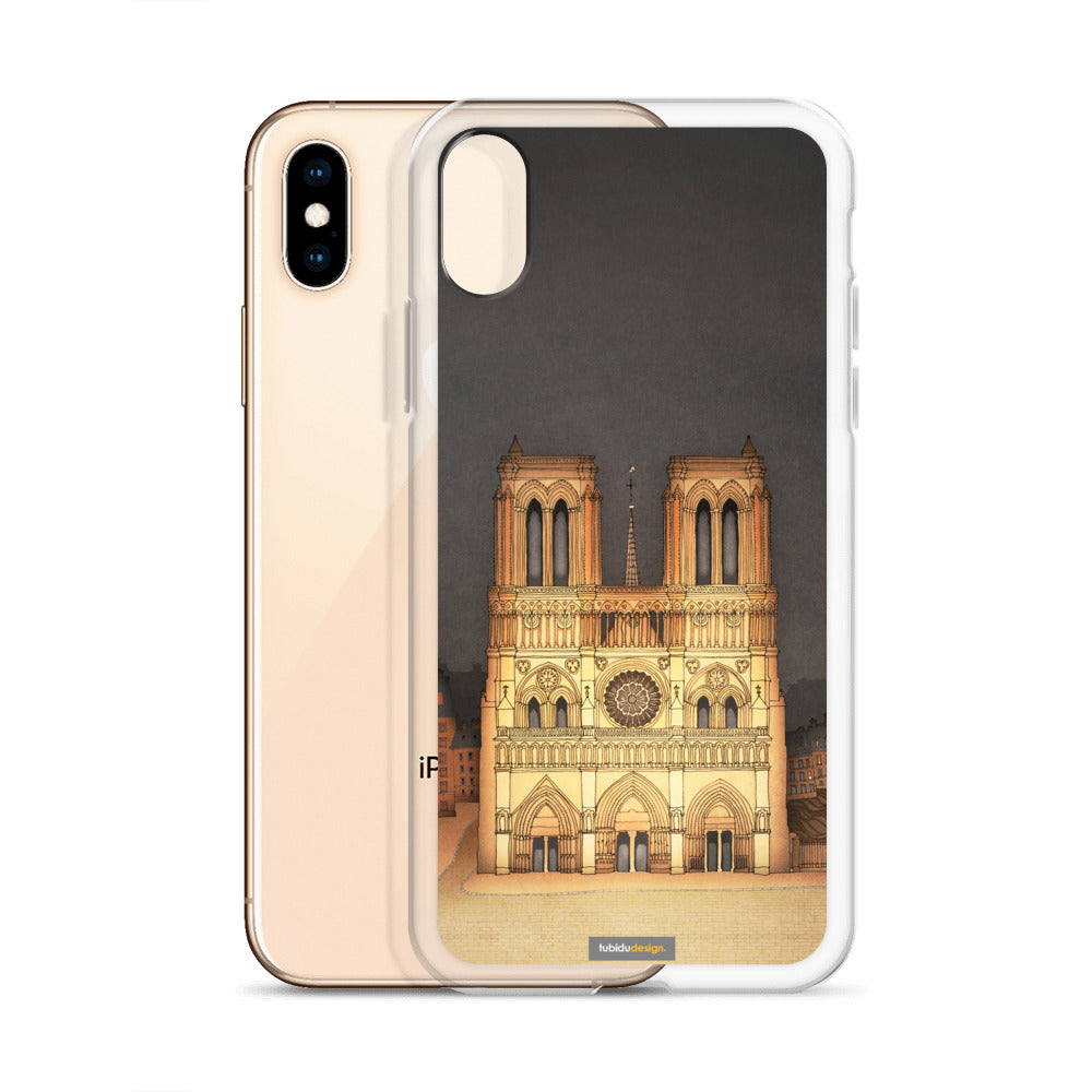 The Notre Dame in Paris - Illustrated iPhone Case