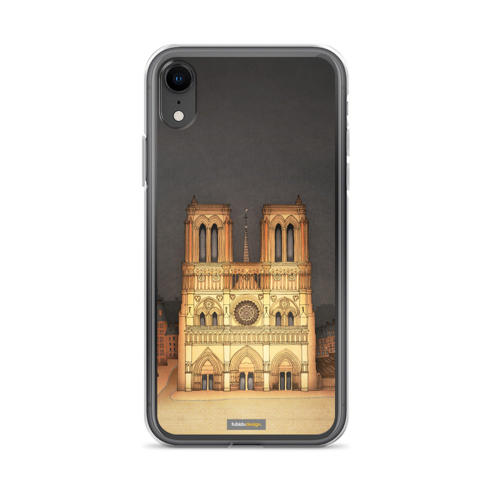 The Notre Dame in Paris - Illustrated iPhone Case