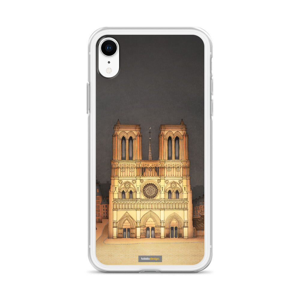 The Notre Dame in Paris - Illustrated iPhone Case