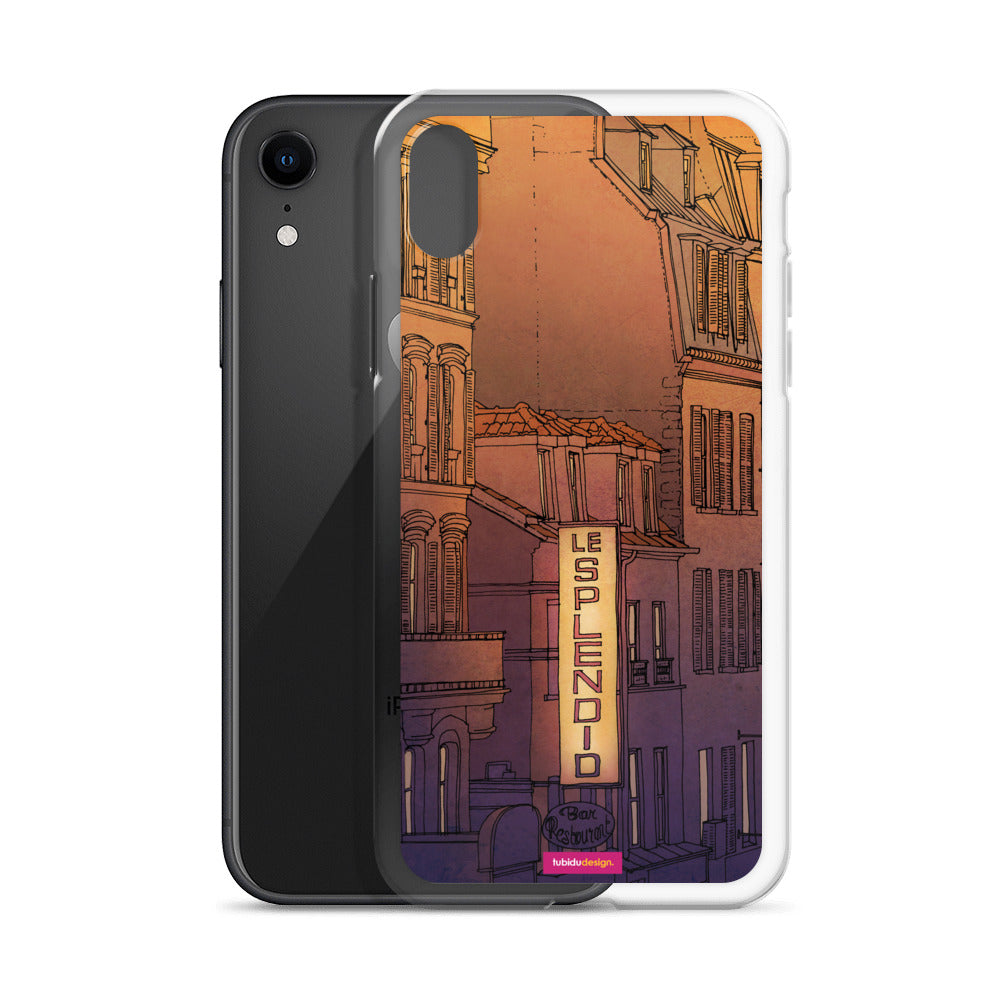 Good morning Paris (light purple) - Illustrated iPhone Case